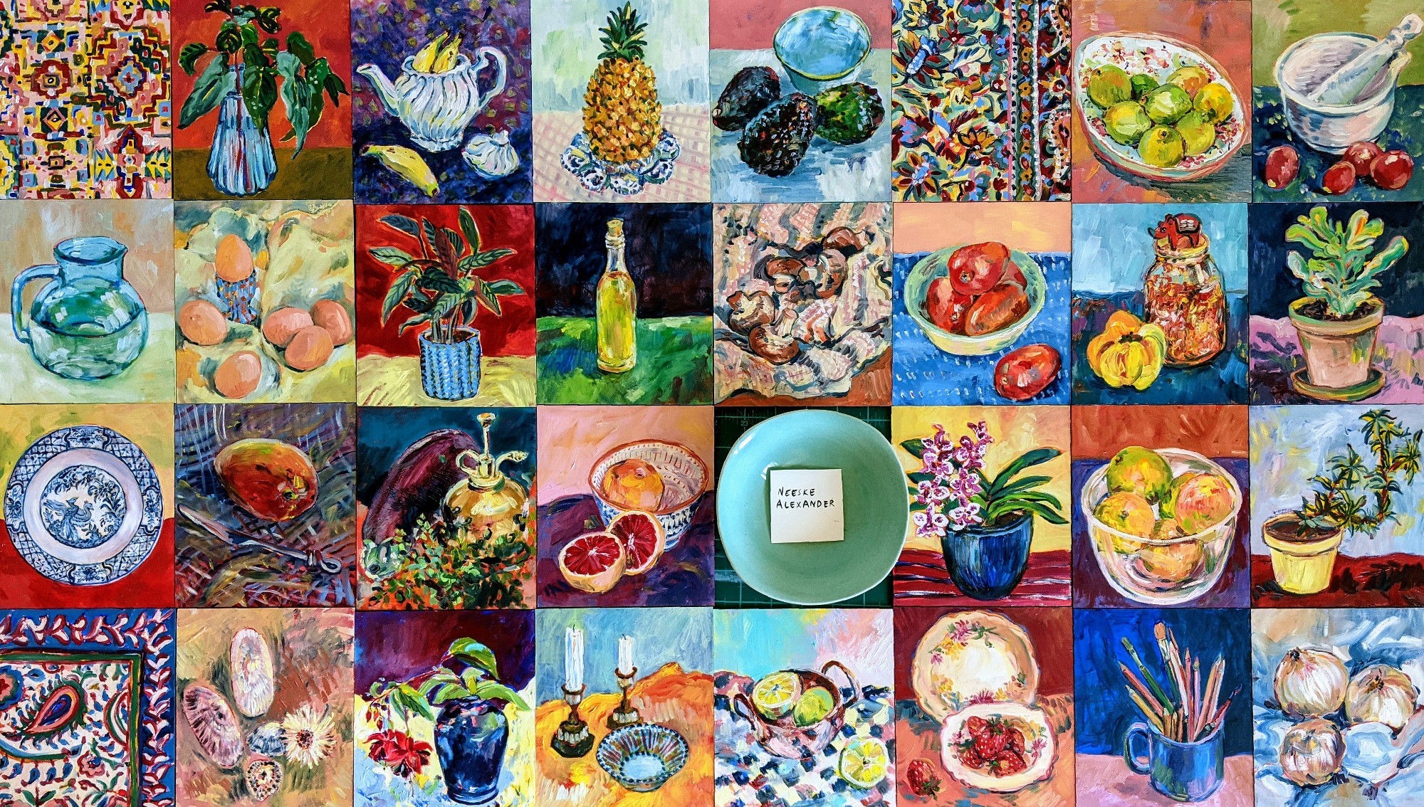 Oil painting collage